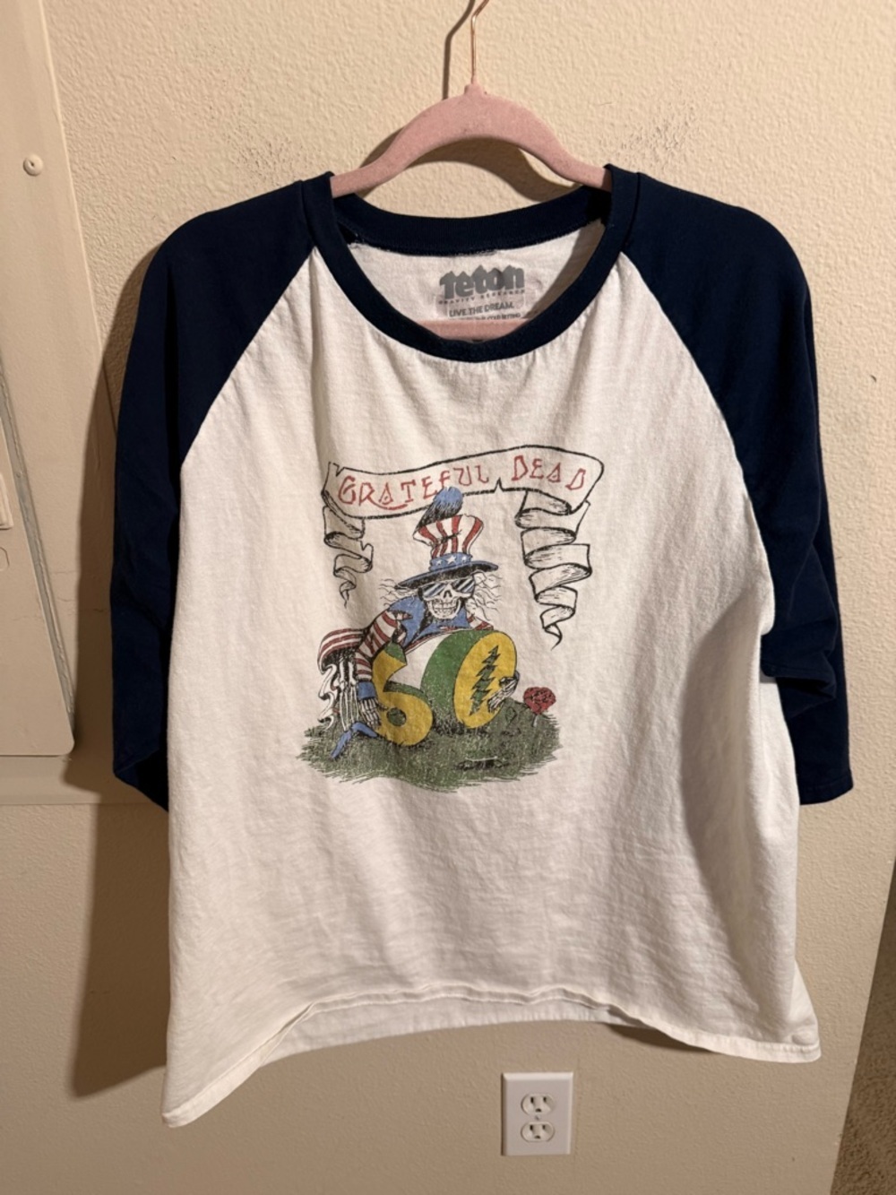 GRATEFUL DEAD 60TH X TGR DEAD UNCLE SAM BASEBALL TEE
